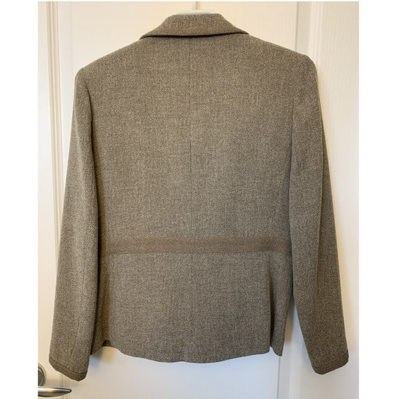 Tan Blazer Suit Jacket (Part of Matching Set/shoulder 15.5"/length 22") - Picture 2 of 4